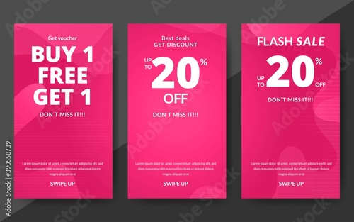 Flash sale discount banner template promotion  end of season special offer banner  template design for media promotions and social media promo  vector illustration.