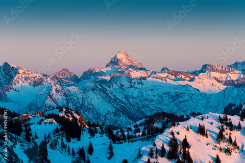 Allgäuer Alpen im Winter mit Hochvogel photo