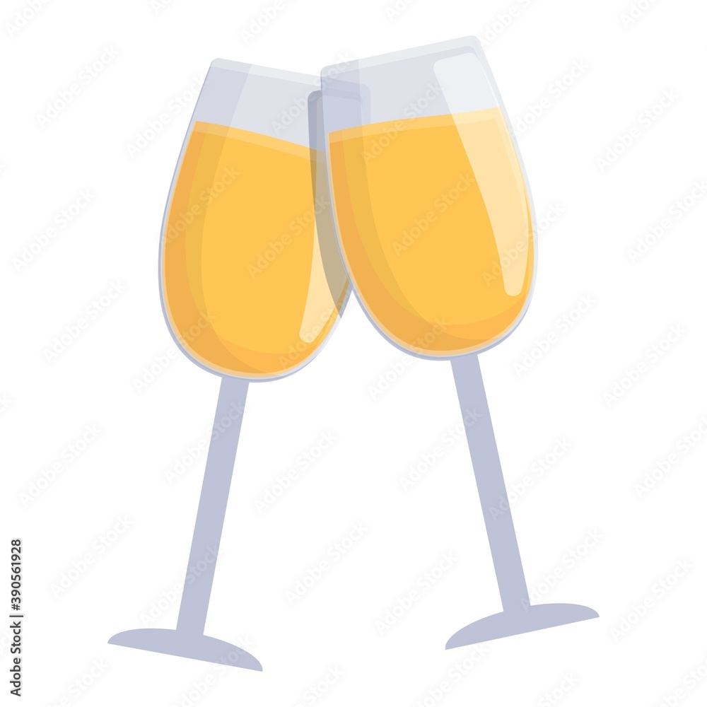 Bar cheers icon. Cartoon of bar cheers vector icon for web design isolated on white background