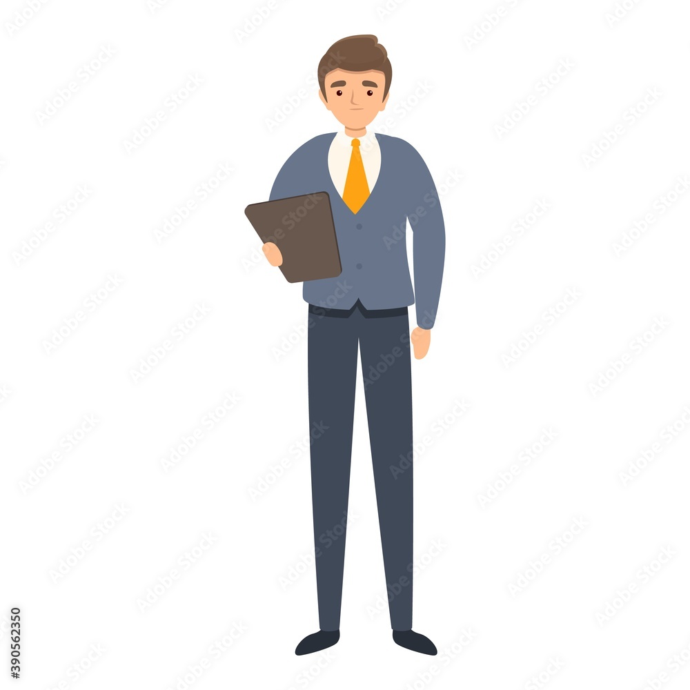 Successful businessman young icon. Cartoon of successful businessman young vector icon for web design isolated on white background