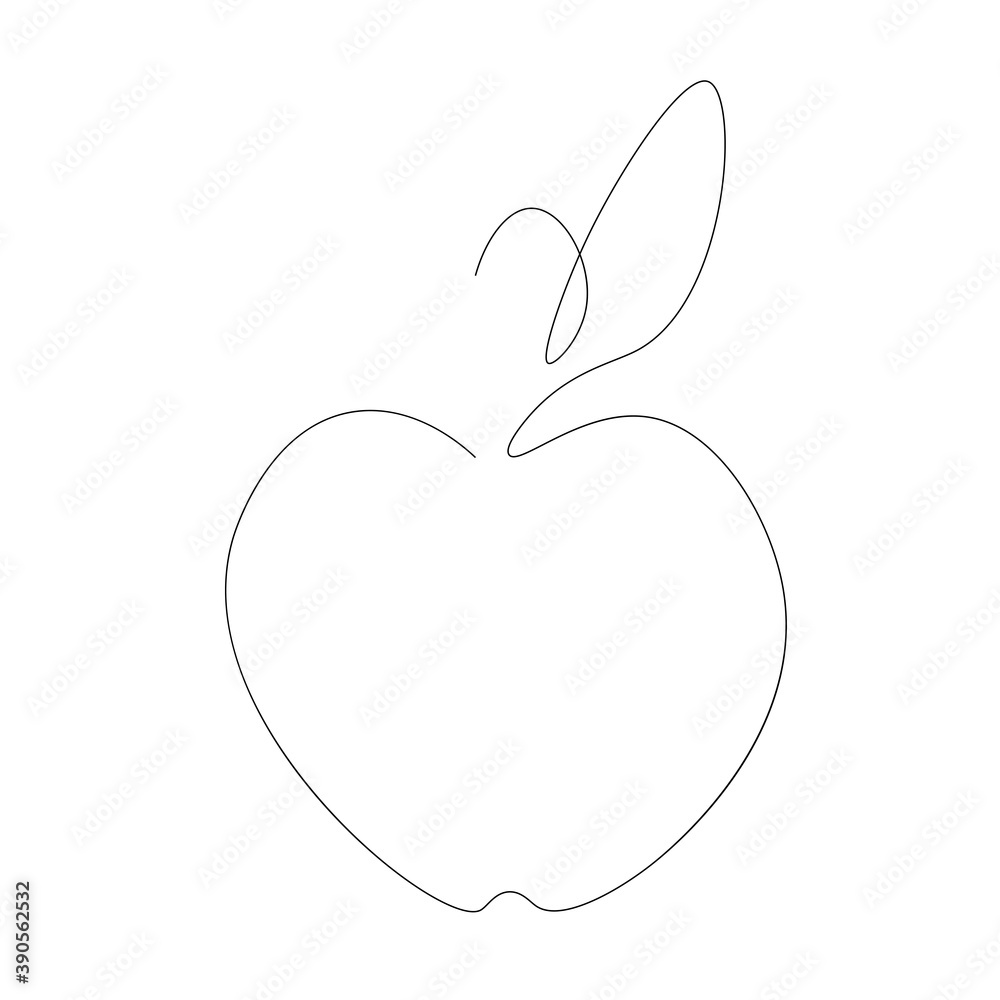 Apple fruit icon on white background. Vector illustration Apple fruit icon on white background. Vector illustration