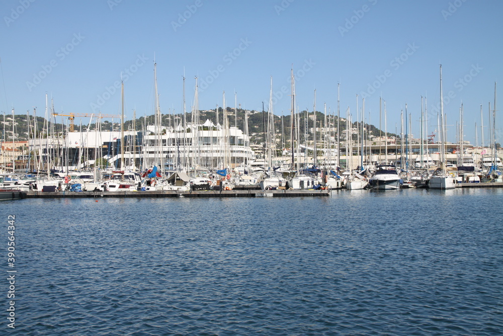 White houses in French marina