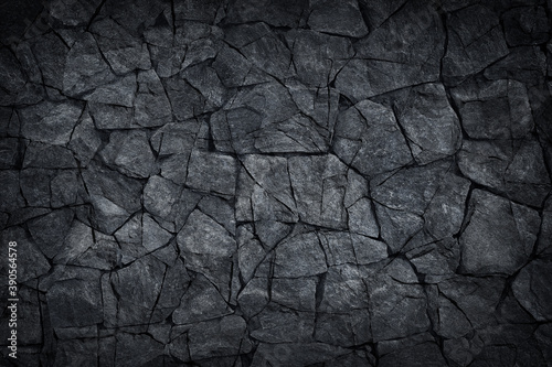 black stone wall texture background
