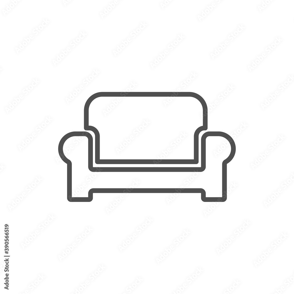 icon of the sofa. vector flat illustration icon of the sofa. vector flat illustration