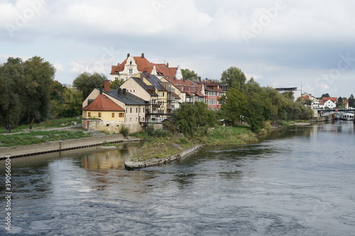 Blick zumUnteren Wöhrd in Regensburg