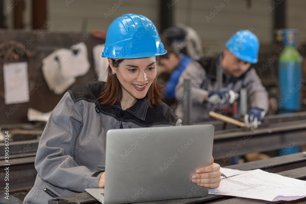 Concentrated woman worker on his computer Concentrated woman worker on his computer