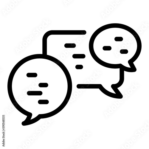 Conversation agitation icon. Outline conversation agitation vector icon for web design isolated on white background