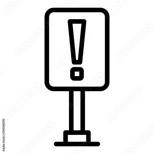 Attention agitation icon. Outline attention agitation vector icon for web design isolated on white background