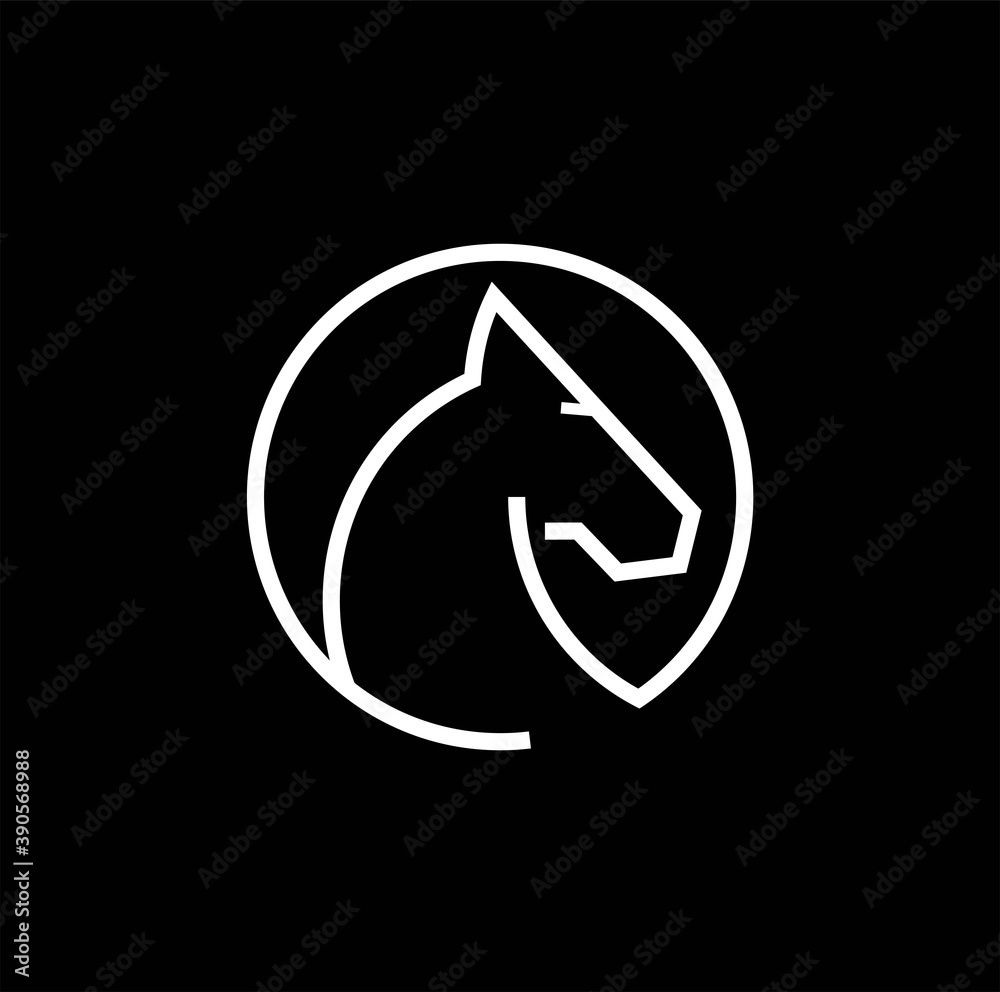 Line style circle horse logo design template Vector Image , horse logo design vector image , logo line horse circle Line style circle horse logo design template Vector Image , horse logo design vector image , logo line horse circle