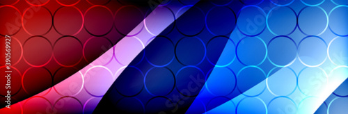 Fluid gradient neon color waves  vector abstract background