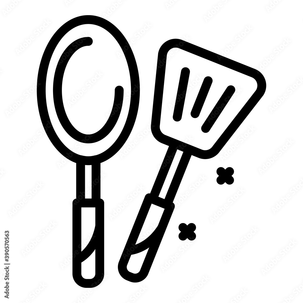 Restaurant spatula tool icon. Outline restaurant spatula tool vector icon for web design isolated on white background