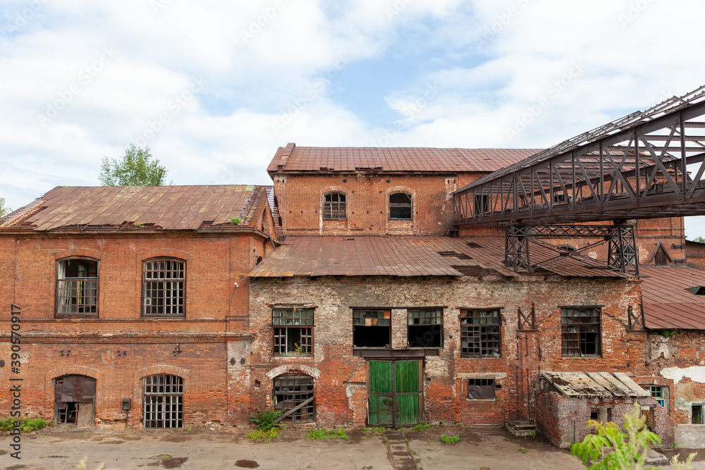 Old building of the metallurgical plant, in the city of syserti, founded by Demidov