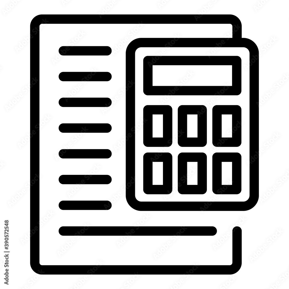 Manual calculator icon. Outline manual calculator vector icon for web design isolated on white background Manual calculator icon. Outline manual calculator vector icon for web design isolated on white background