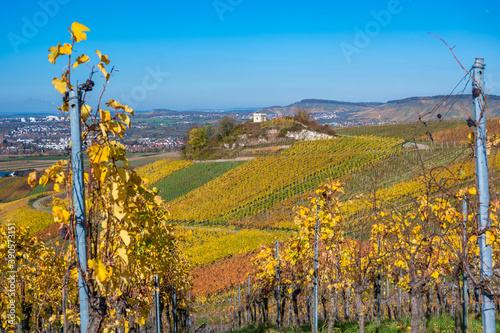 Struempfelbach - Vineyards at Weinstadt region - beautiful landscape in autum close to Stuttgart, Baden-Wuerttemberg, Germany photo