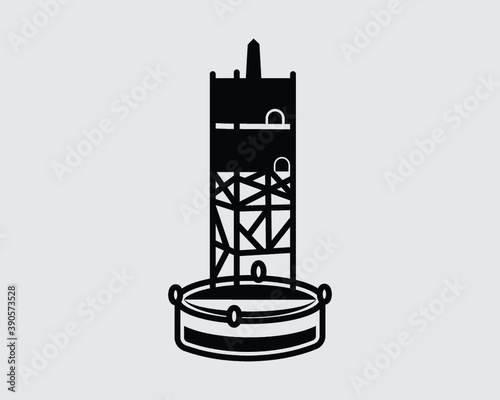Navigational Buoy Sign Symbol Icon Vector Illustration