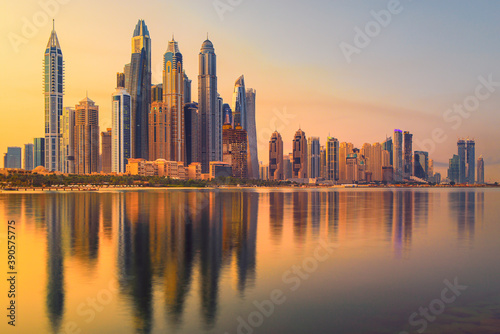 Amazing Dubai Marina skyline at sunset, United Arab Emirates © Rastislav Sedlak SK