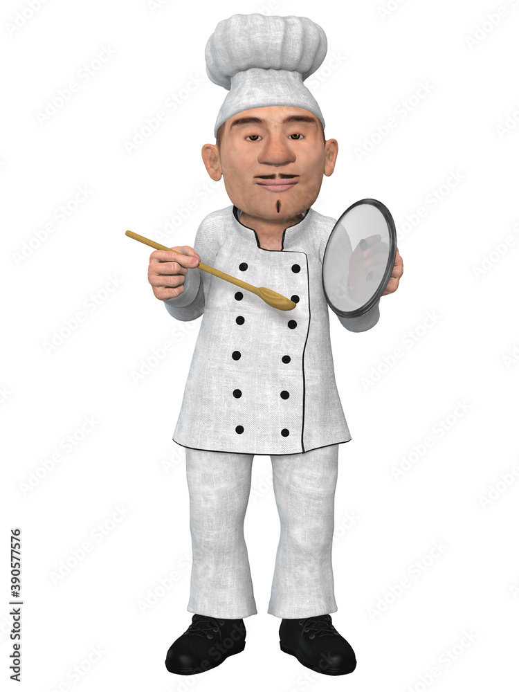 3D Render of a toon cock