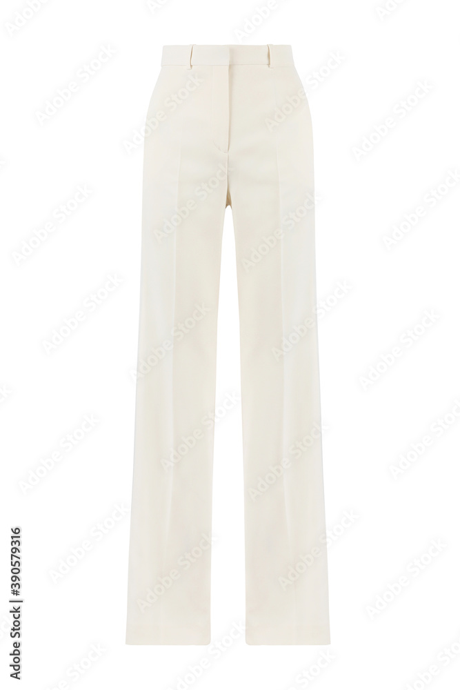 White women's classic trousers. Front view White women's classic trousers. Front view