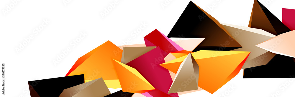 Triangle mosaic abstract background, 3d triangular low poly shapes. Geometric vector illustration for covers, banners, flyers and posters and other Triangle mosaic abstract background, 3d triangular low poly shapes. Geometric vector illustration for covers, banners, flyers and posters and other