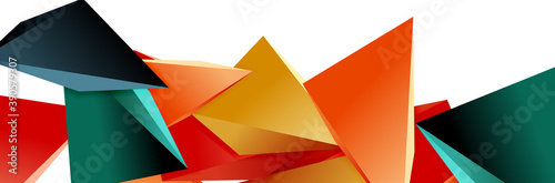 Free Download Triangle mosaic abstract background, 3d triangular low poly shapes. Geometric vector illustration for covers, banners, flyers and posters and other - GFXLoad