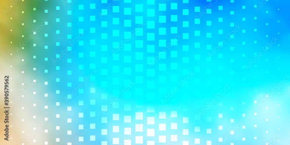 Light Blue, Yellow vector layout with lines, rectangles.