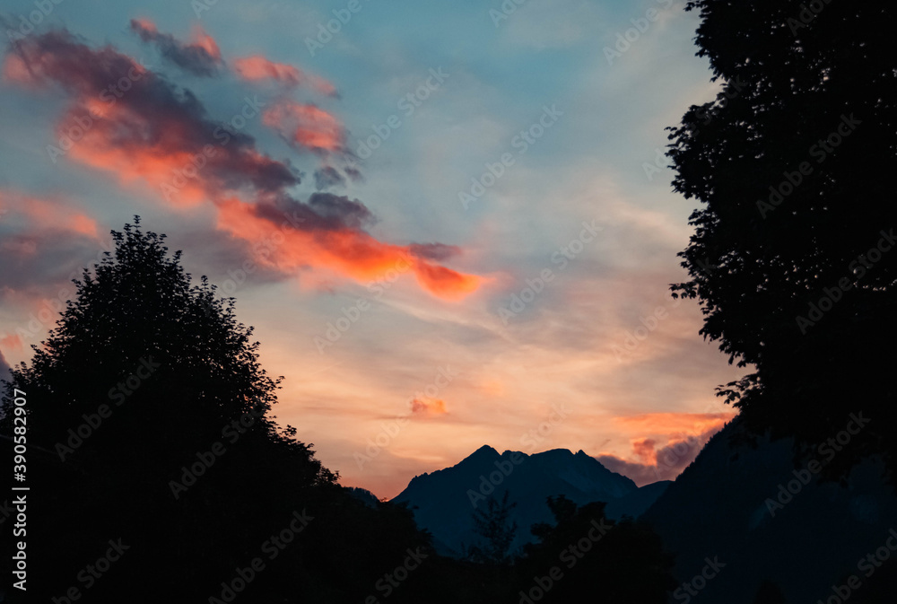 Obraz premium Beautiful alpine sunset view at the famous Achensee, Pertisau, Tyrol, Austria