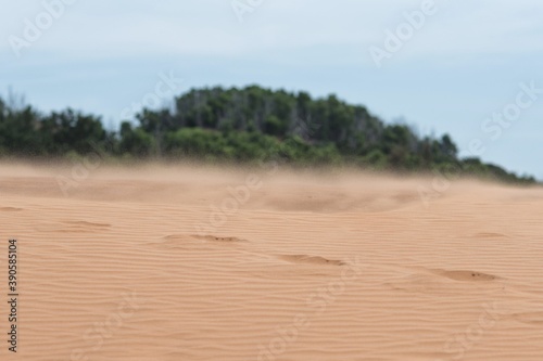 White sand dunes with blue skies, Mui Ne, Vietnam © Chawran