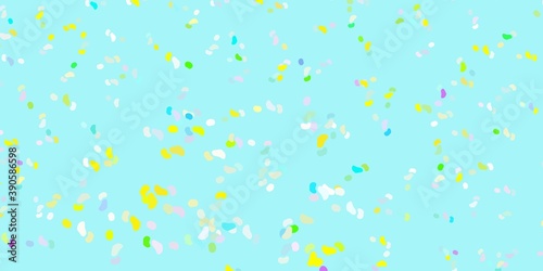 Light multicolor vector background with random forms.
