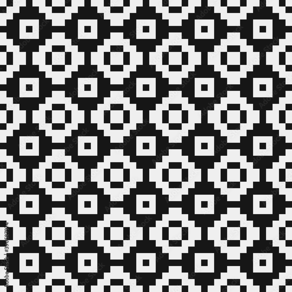 Fototapeta premium Abstract Cross Pattern Dots Logo generative computational art illustration