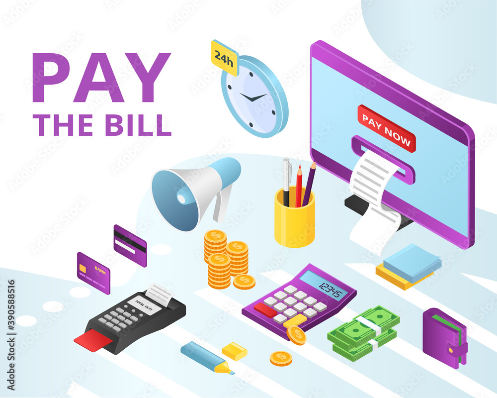Pay bill payments for credit, rent online icons set isolated vector illustration. Mobile banking, bank online technology, credit cards and nfc, internet accounts paying methods. Business in internet. Pay bill payments for credit, rent online icons set isolated vector illustration. Mobile banking, bank online technology, credit cards and nfc, internet accounts paying methods. Business in internet.