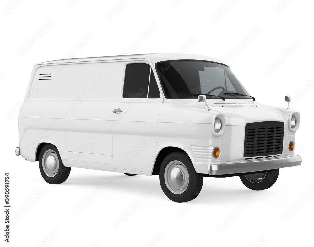 Old Van Isolated
