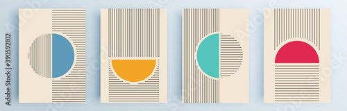 Modern abstract covers set, minimal covers design. Colorful geometric background, vector illustration.