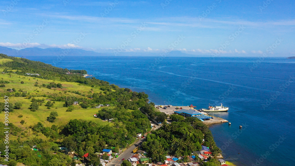 Ferry terminal at the seaport of Surigao, on the island of Mindanao, Philippines. Surigao del Norte.