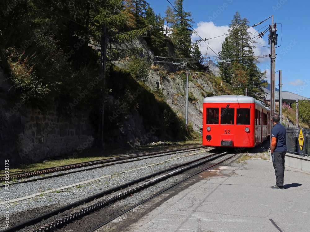 Naklejka premium Train à crémaillère du Montenvers - Chamonix