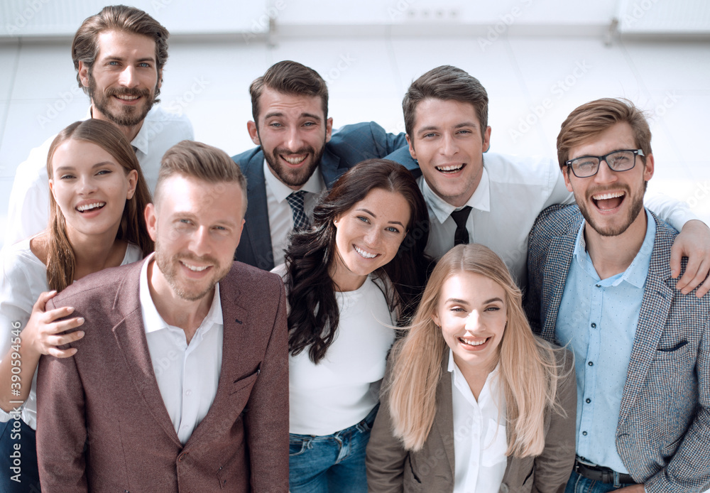 team of successful young business people standing together team of successful young business people standing together