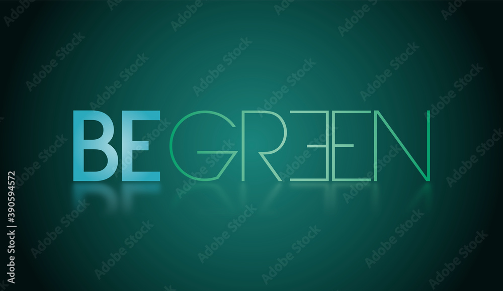 Be green con sfondo colorato