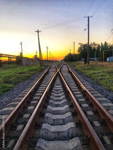 railway in the morning