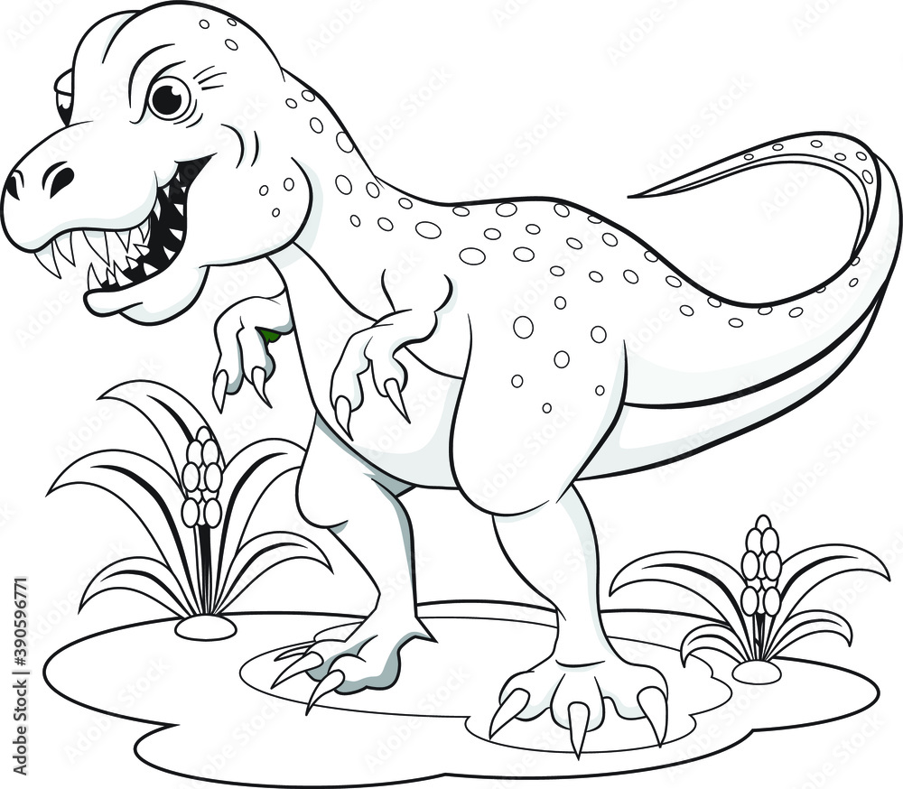 Obraz premium Predatory dinosaur coloring book for children