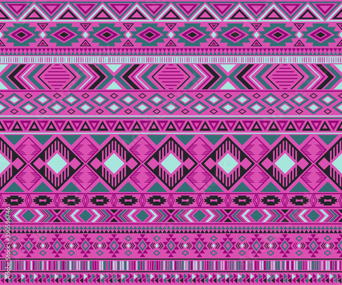 American indian pattern tribal ethnic motifs geometric vector background.