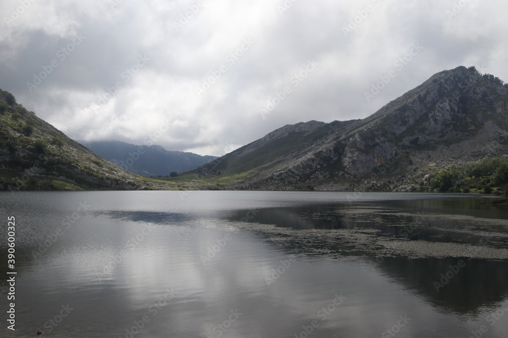 Lake of Enol in Asturias, Spain