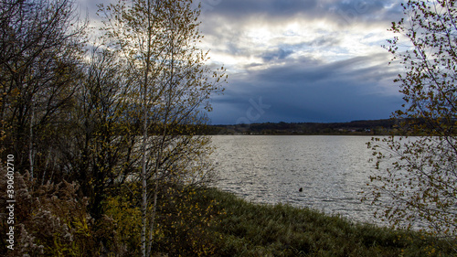 sunset over the river