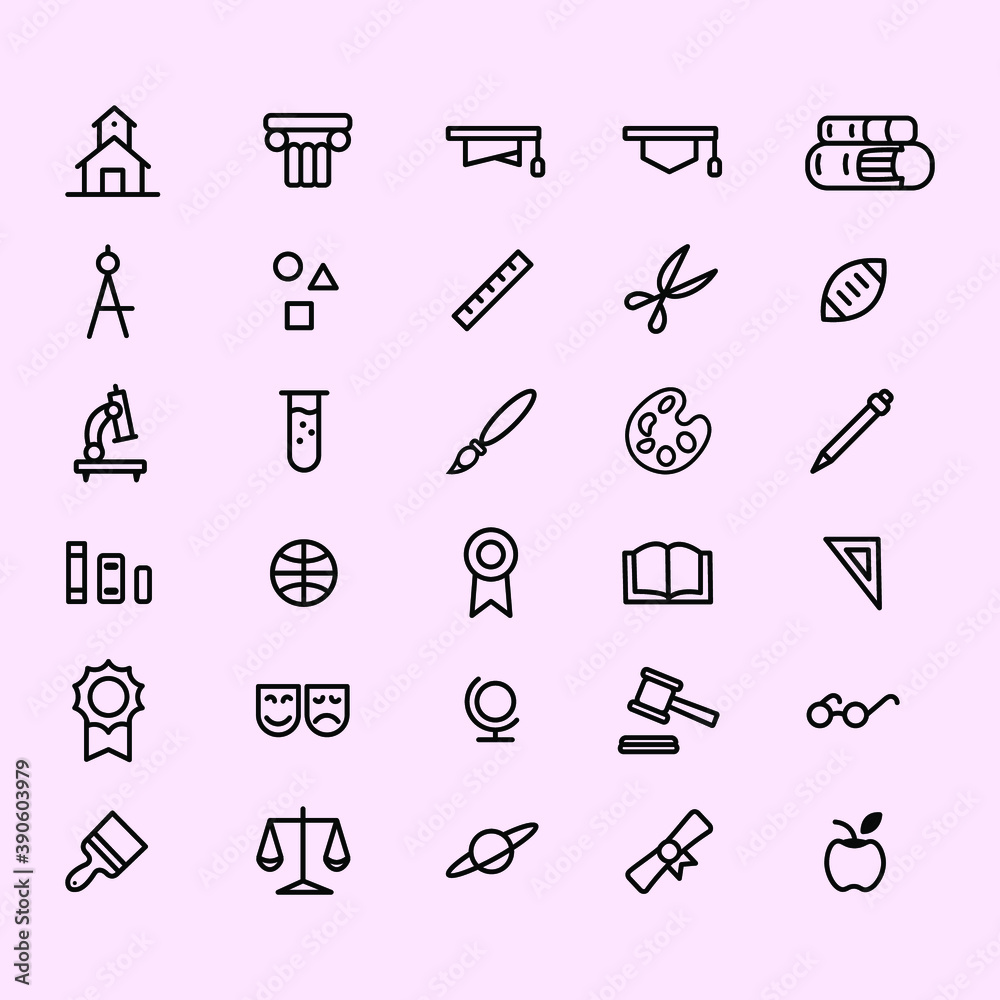 set of 30 educational icons set of 30 educational icons