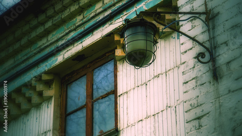 street lamp on the wall