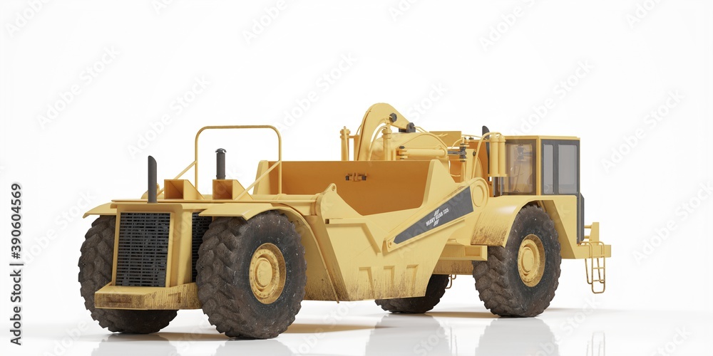 working machine white background isolated. 3d render working machine white background isolated. 3d render