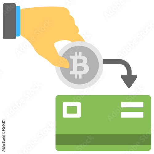 
Icon symbolising a hand performing direct bitcoin payment to faucet hub 
