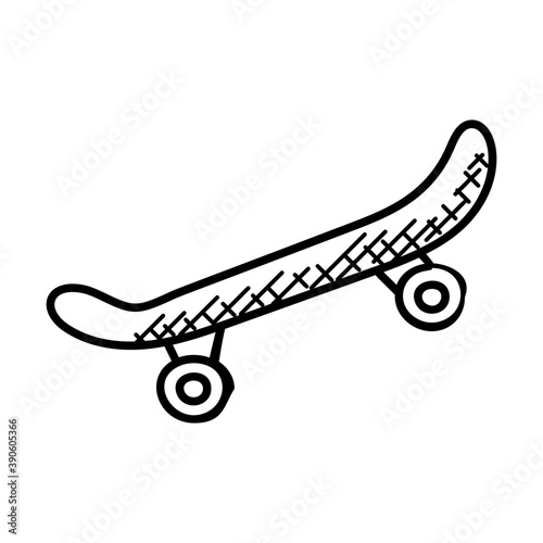 
A rectangular wooden board with wheels for sports and games expliciting skateboard.
