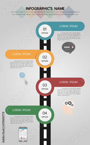 Timeline infographic template for business presentation