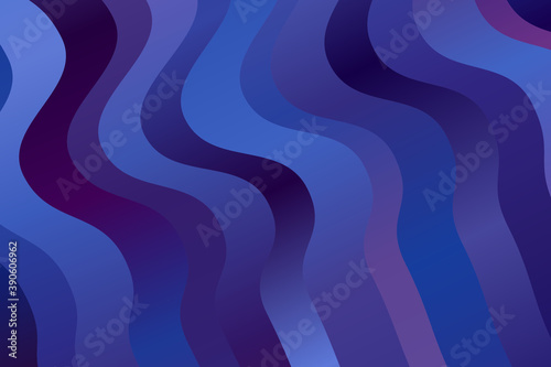 Powerful Blue and magenta waves abstract vector background.