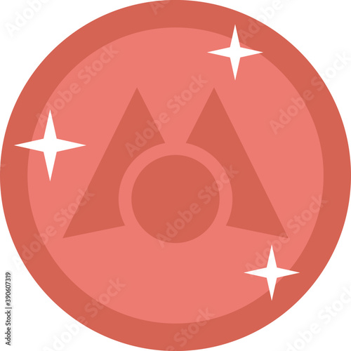 
Mediterranean Coin or med crypto, cryptocurrency solid icon design
