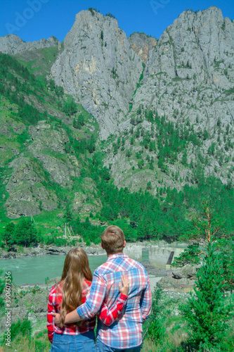 family on the mountain